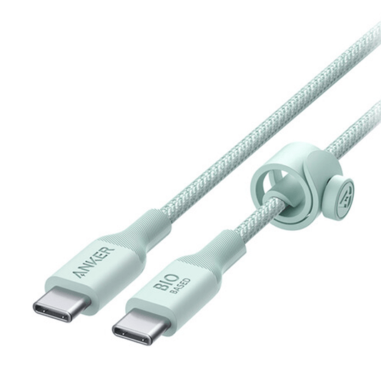 Cable Cargador Anker Bio-Nylon USB-C a USB-C de 3 metros verde