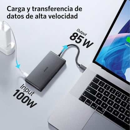 Multipuerto Anker 552 USB-C (9 en 1, 4K HDMI) negro